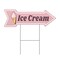 Signmission Ice Cream Arrow Yard Sign Funny Home Decor 36in Wide C-ARROW12-DS-999806 - alternate 1